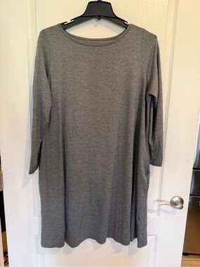 Wool& Women’s Heather gray rowena swing dress plus size 2x merino wool